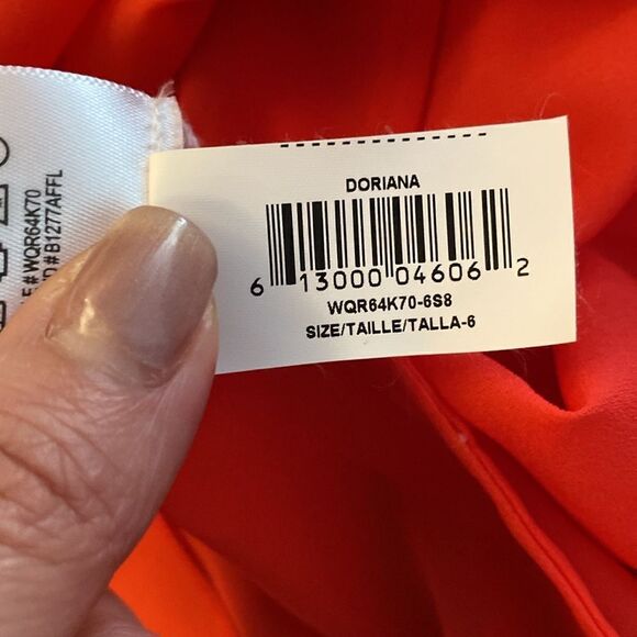 BCBG Maxazria coral color maxi dress, size 8 - Picture 9 of 10